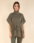 Zipped Cape in Khaki