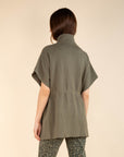 Zipped Cape in Khaki