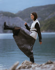 Long Pleated Skirt