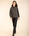 Zebra Print Shirt in Navy