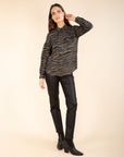 Zebra Print Shirt in Navy