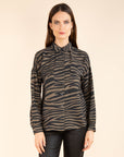 Zebra Print Shirt in Navy