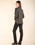 Zebra Print Shirt in Navy