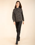 Zebra Print Shirt in Navy