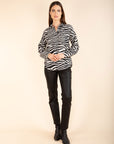 Zebra Print Shirt Black
