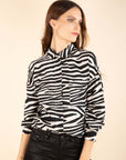 Zebra Print Shirt Black