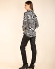 Zebra Print Shirt Black