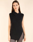 Sleeveless Zip-Up Jumper in Anthracite