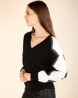 Two-Tone Graphic Jumper