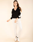 Two-Tone Graphic Jumper