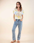 Alexa Faded Jeans in Light Denim