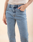 Alexa Faded Jeans in Light Denim