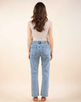 Alexa Faded Jeans in Light Denim