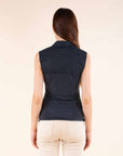 LOUISE Shirt Collar Tank Top in Indian Ink