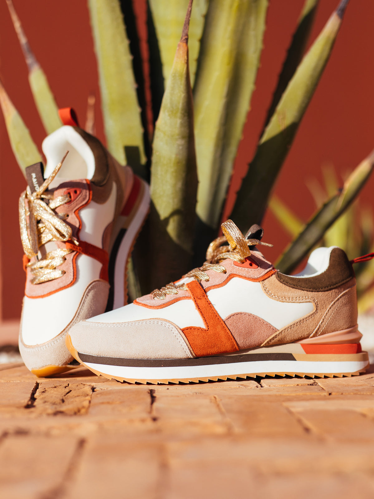 Running Trainers in Terracotta