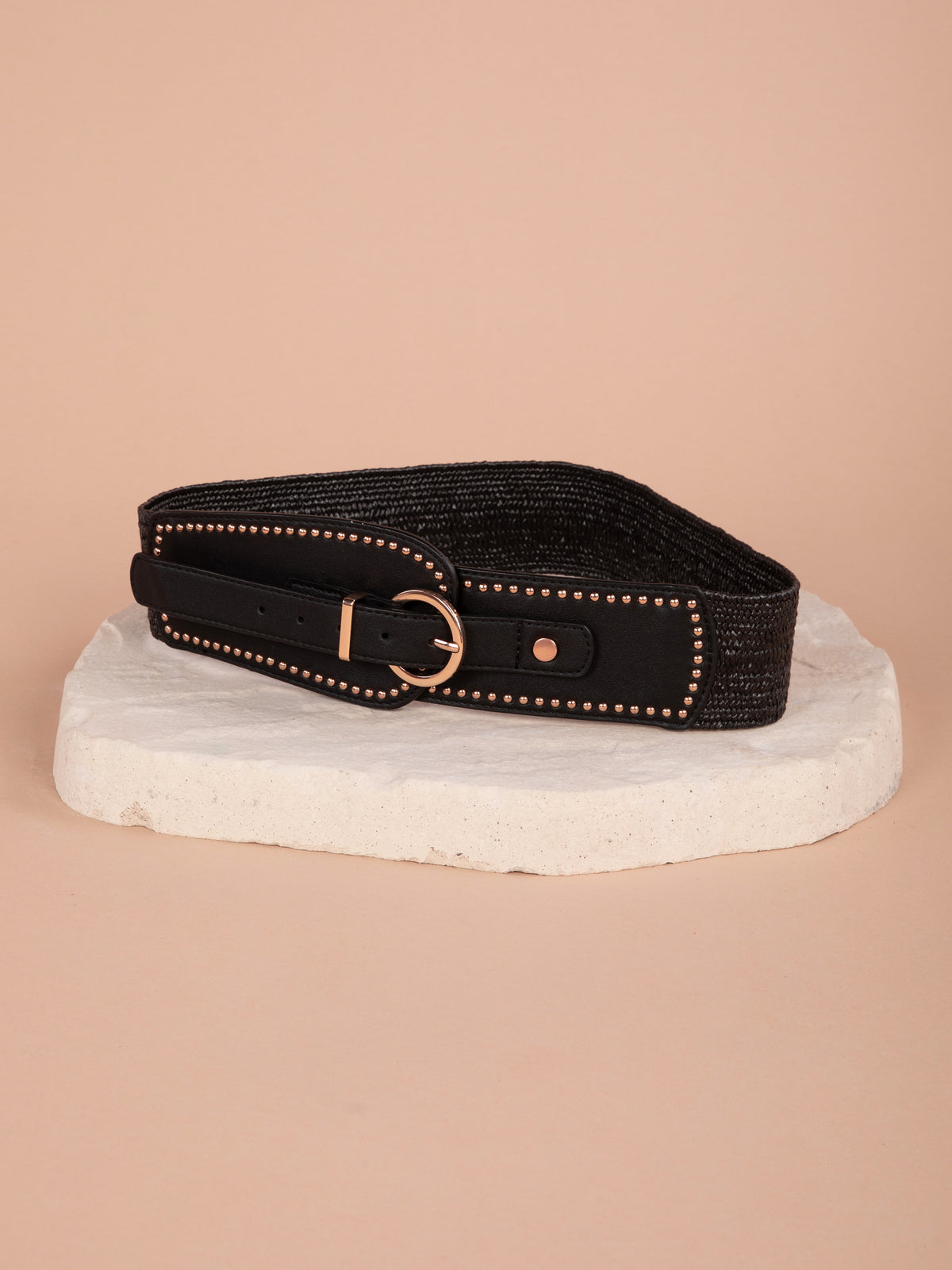 NINO Elasticated Belt in Black