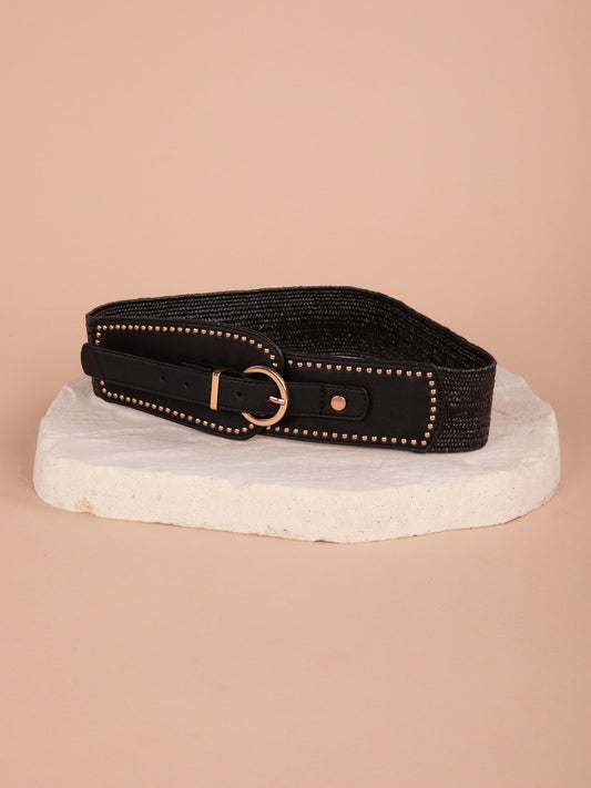 NINO Elasticated Belt in Black