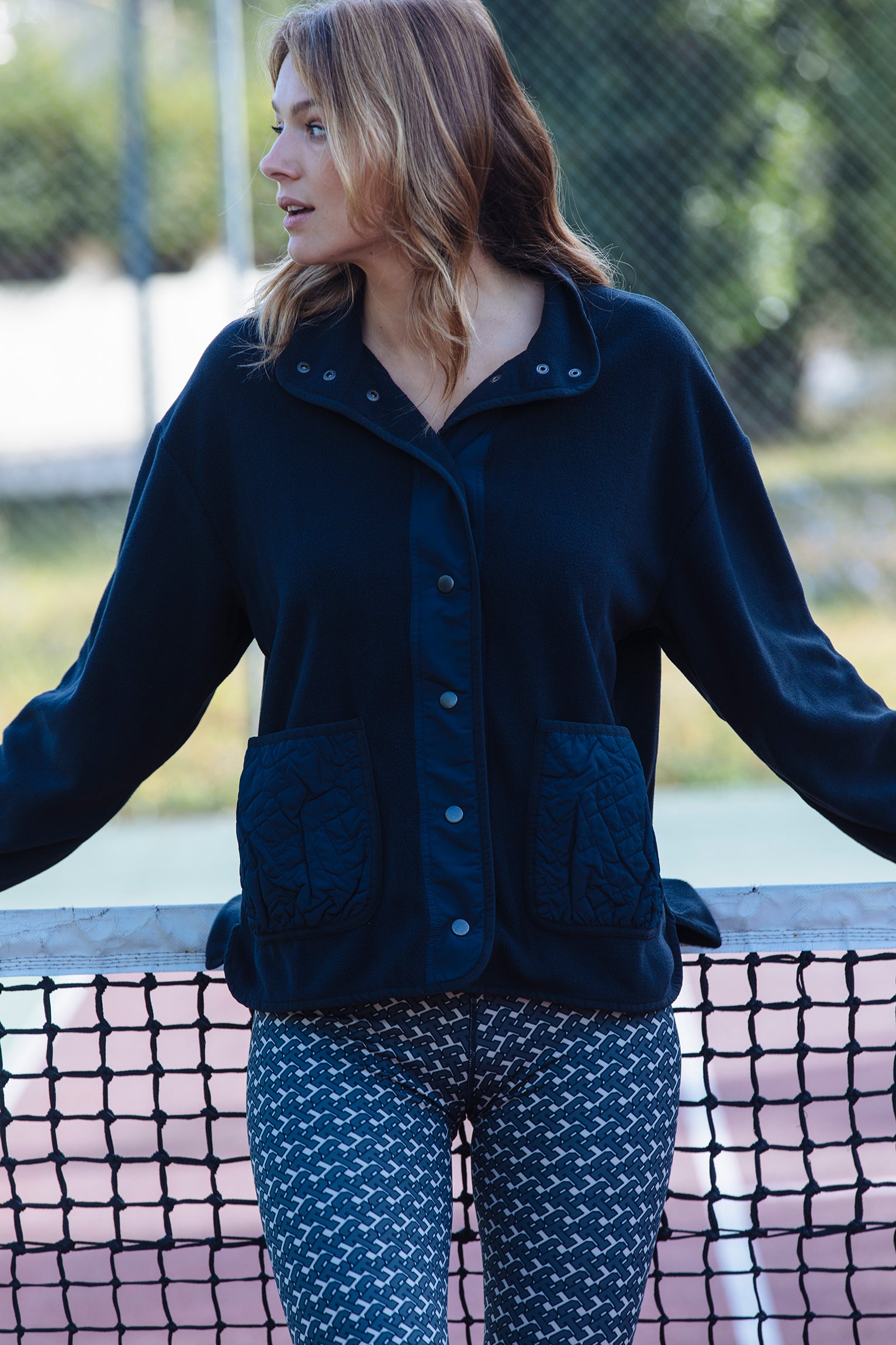 Fleece Jacket in Charcoal Grey Size T0