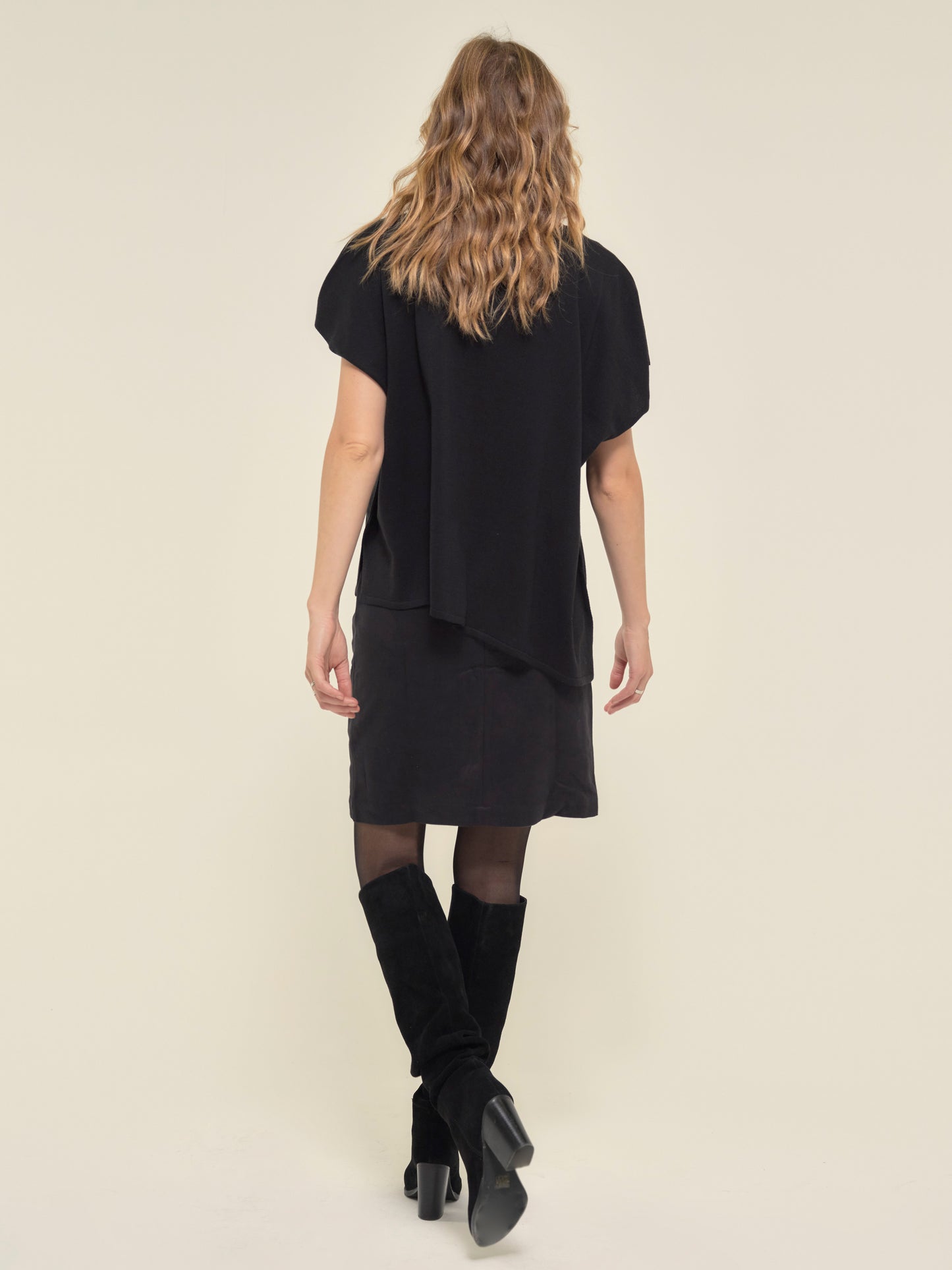 Black Embroidery Short Dress
