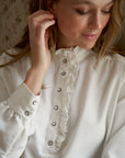Ruffled Collar Blouse - CLEMENCE