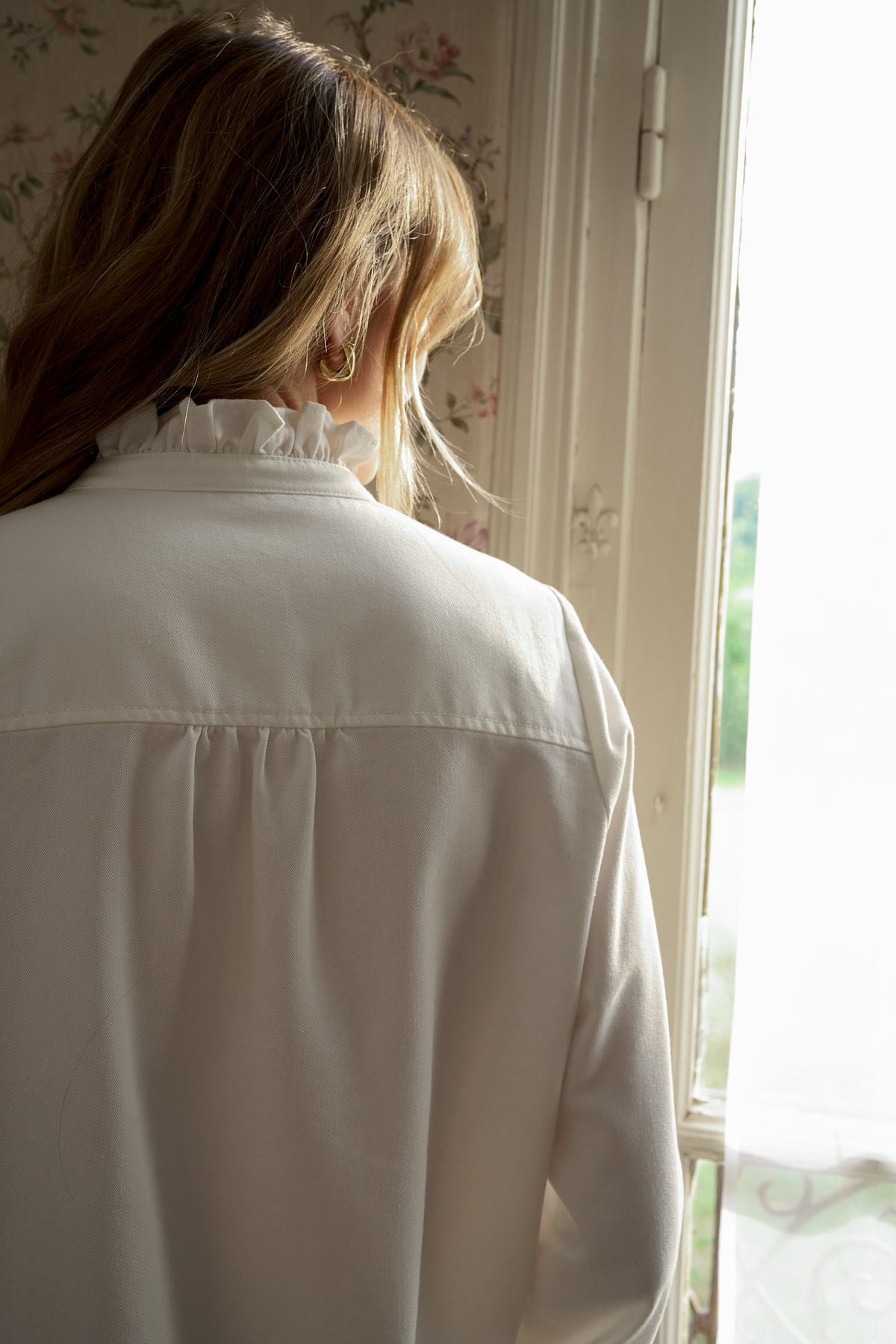 Ruffled Collar Blouse - CLEMENCE