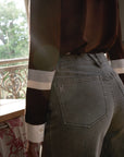 Wide-leg Jeans - BRUNA in Grey Denim