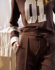 Modal Trousers - BARBARA in Chocolate