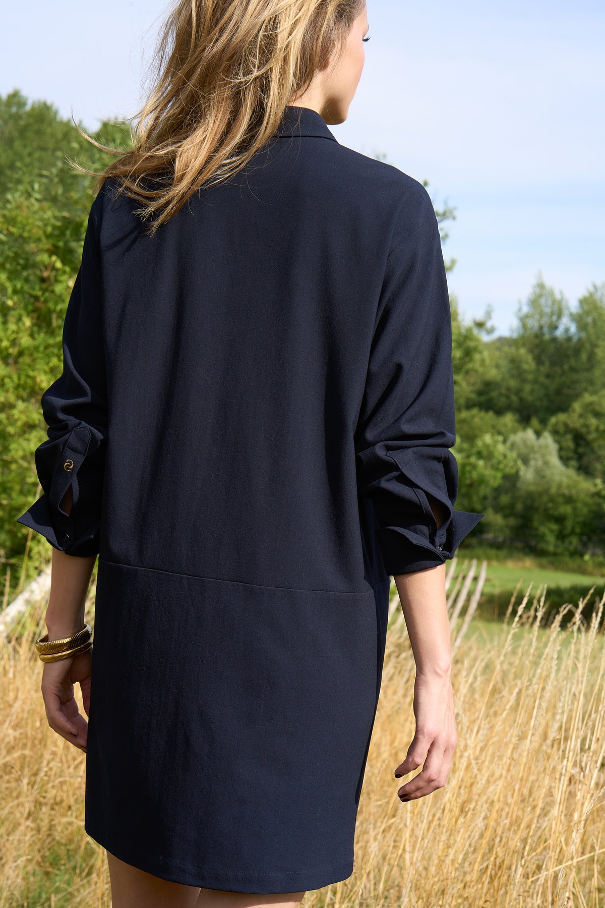 Shirt Dress - ROMY in Midnight Blue