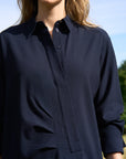 Shirt Dress - ROMY in Midnight Blue