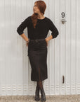 Denim Skirt in Black Size 8, 10, 16