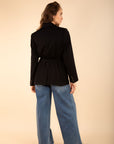 Belted Blazer in Black
