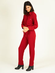 Jumpsuit in Redcurrant