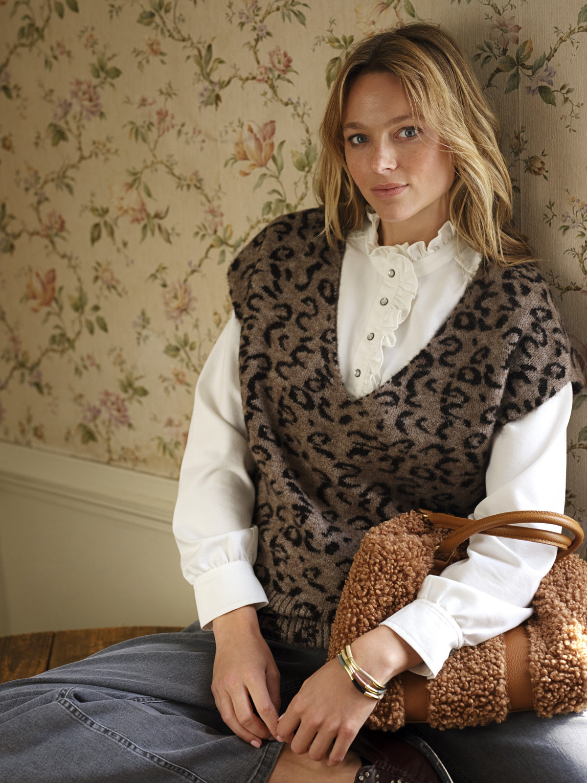 Ruffled Collar Blouse - CLEMENCE