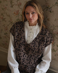 Sleeveless Jumper - PALOMA in Leopard