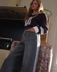 Wide-leg Jeans - BRUNA in Grey Denim