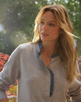 Ruffled Collar Jumper - PIA in Grey