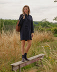 Shirt Dress - ROMY in Midnight Blue