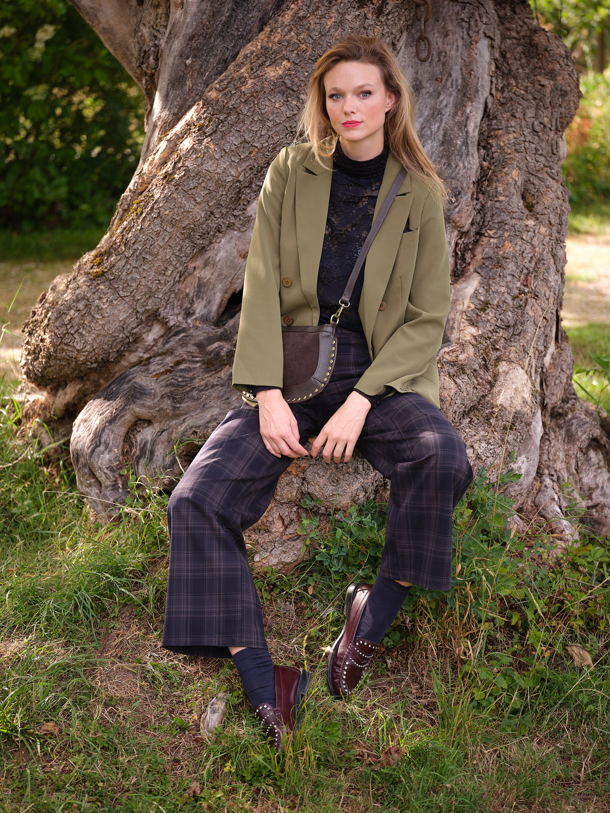 Double-breasted Blazer -VIOLETTE in Khaki