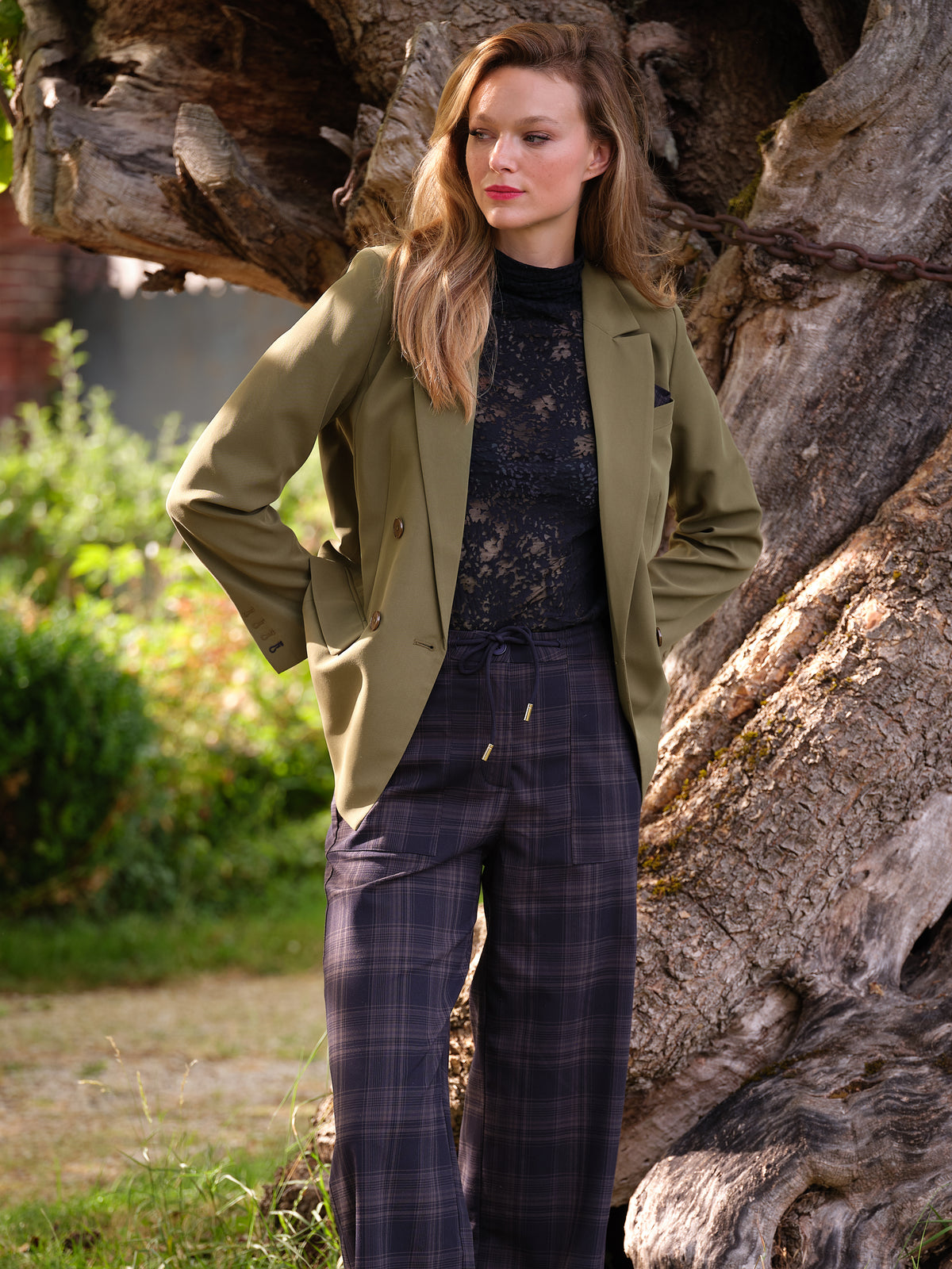 Double-breasted Blazer -VIOLETTE in Khaki