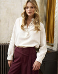 Wide-leg Pleated Trousers - BERTILLE in Bordeaux