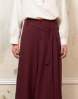 Wide-leg Pleated Trousers - BERTILLE in Bordeaux
