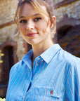 Striped Shirt - CAMILLE in Sky Blue