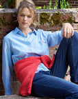 Striped Shirt - CAMILLE in Sky Blue