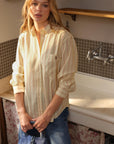 Striped Shirt - CAMILLE in Vanilla