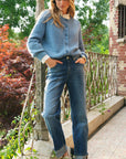 Buttoned Cardigan - PENELOPE in Glacier