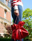Striped Jumper with a message - PAULINE in Red