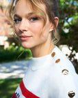 Striped Jumper with a message - PAULINE in Red