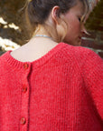 Buttoned Cardigan - PENELOPE in Red