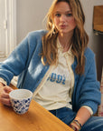 Buttoned Cardigan - PENELOPE in Glacier