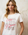 T-shirt with a message - THEA in White